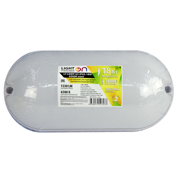 Банник LT-LBWP-03-IP65-18W-6500К LED овальный - Светильники - Для ЖКХ - магазин электрооборудования amperomvolt.ru